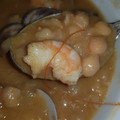 El cooksnap de Fatima Velazquez Cabrera cuando hizo Garbanzos con almejas y gambas (Thermomix).