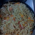 El cooksnap de Yury Estefany Caicedo L. cuando hizo Espaguetis pollo y verduras.