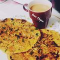 Veena Chopra का कुकस्नैप जब उन्होंने मूली प्याज़ का पराठा(mooli payaz ka paratha recipe in Hindi) बनाया था।