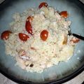 Cooksnap de cristina loução quando cozinhou Couscous com Tomate Cherry e Pescada.