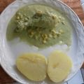 El cooksnap de Esther Soto cuando hizo Pollo en crema de chile poblano.