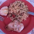 Cooksnap de I. Anselmo quando cozinhou Esparguete com carne, chouriço e grão.