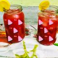  Zeenat Khan का कुकस्नैप जब उन्होंने वॉटरमेलन लेमोनेद (watermelon lemonade) बनाया था।