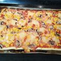 El cooksnap de meryrl cuando hizo 59.🍕Pizza, piña, lacón, mozzarella, champiñón, maíz🍍🍖🧀🌽.