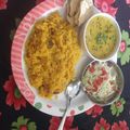Rekha Vora's cooksnap of when they made વઘારેલી ખીચડી અને કઢી (Vaghareli Khichdi Kadhi Recipe In Gujarati).