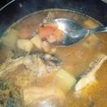 El cooksnap de Hilsa Montes cuando hizo Caldo de pescado con camarones.