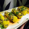 Abhipsha Sahoo's cooksnap of when they made Coconut stuffed Mango Khandvi.