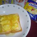 咖啡不加糖 的 起司水果甜吐司 cooksnap
