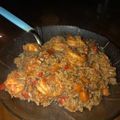 El cooksnap de Barbi Anglada cuando hizo Arroz frito con camarones.