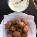 El cooksnap de Ninoska Gutierrez cuando hizo Falafel con salsa de yogurt y ajo.