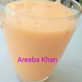 Areeba Khan's cooksnap of when they made Mango Milkshake.