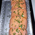 El cooksnap de Maria Garcia cuando hizo Tronco de Navidad de salmón en pan de molde.