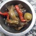 El cooksnap de Cecilia Puente cuando hizo Antipasto de berenjena y morrones.