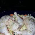 El cooksnap de Cande Junges cuando hizo Pollo al horno sobre colchón de verduras (muy fácil y muy rico).