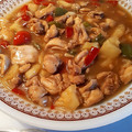 El cooksnap de Paquichu cuando hizo Pollo con piña.