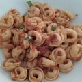El cooksnap de Andreita cuando hizo Pasta rellena de queso con salsa de tomate frito casero y albahaca.