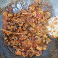 Cooksnap Bella Nabilah semasa beliau membuat Sambal kerang.