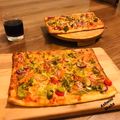 Ashwini Shaha's cooksnap of when they made Punjabi thin crust pizza.