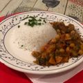 El cooksnap de Alejandro cuando hizo "Curry" de garbanzos (vegano).