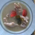 El cooksnap de Priscila Guedes Valdivia cuando hizo Caldo de patitas de pollo.