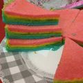 Cooksnap dari Cicik Sukma Setya Wahyu untuk resep Steamed rainbow cake lembut ny.Liem