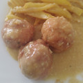 El cooksnap de andrea cuando hizo Albóndigas de pollo en salsa de almendras.