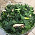 El cooksnap de natacha cuando hizo Ensalada de espinacas con champiñones.