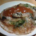 林軒亦 的 傳統小吃～蚵仔（蝦仁）煎 cooksnap