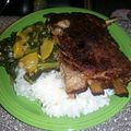 jloders08's cooksnap of when they made Pork Ribs with dry rub (oven cooked and grilled).