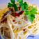 El cooksnap de Olga Sierra cuando hizo Spaghetti alla carbonara.