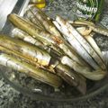 El cooksnap de Albertodprada cuando hizo Navajas a la plancha con ajo y perejil.