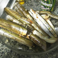 El cooksnap de Albertodprada cuando hizo Navajas a la plancha con ajo y perejil.