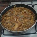El cooksnap de Maria Santos Armas cuando hizo Arroz con pollo y alcachofas.