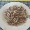 El cooksnap de Laura cuando hizo Risotto con trigueros, jamón y carne picada.