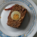 El cooksnap de mar cuando hizo Pastel de carne con huevo.