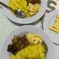 Cooksnap dari Audina Hariyani untuk resep Nasi Kuning Ayam Suwir Serundeng Devina Hermawan