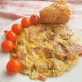El cooksnap de victoriafl10 cuando hizo Tortilla de Alcachofas con Jamón Ibérico.