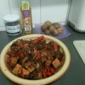 El cooksnap de José cuando hizo Tofu con verduritas y algas.