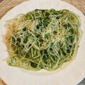 El cooksnap de Luz Lezana cuando hizo Pesto de espinaca.