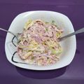 El cooksnap de Nuria Haro cuando hizo Ensalada de puerro y jamón york.