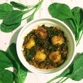 Sudipa Gope's cooksnap of when they made Aloo Palak.