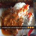 El cooksnap de bobby&lau cuando hizo Chuletas de Cerdo a la Cerveza.