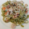 El cooksnap de Pilar Marsil cuando hizo Pasta negra con gulas al ajillo.