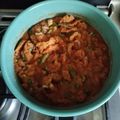El cooksnap de Javier Samano Manzo cuando hizo Chicharrón con nopalitos en salsa roja.