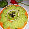 Bibhasini Patra's cooksnap of when they made Green peas Idli.