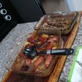 El cooksnap de Gustavo Leiva cuando hizo Chorizos encebollados al vino.