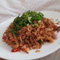El cooksnap de Karime Barrios cuando hizo Arroz Chaufa (arroz peruano).