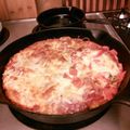 zandra.peterson.1's cooksnap of when they made Deep Dish Cast Iron Skillet Pizza.