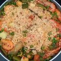 El cooksnap de Luis cuando hizo Paella de marisco.