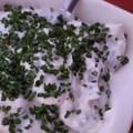 El cooksnap de Yvette cuando hizo Salsa de Yogurt y queso Philadelphia.